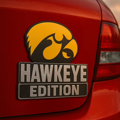 Iowa Hawkeyes | Premium 3D Car Name Badge NCAA Hl