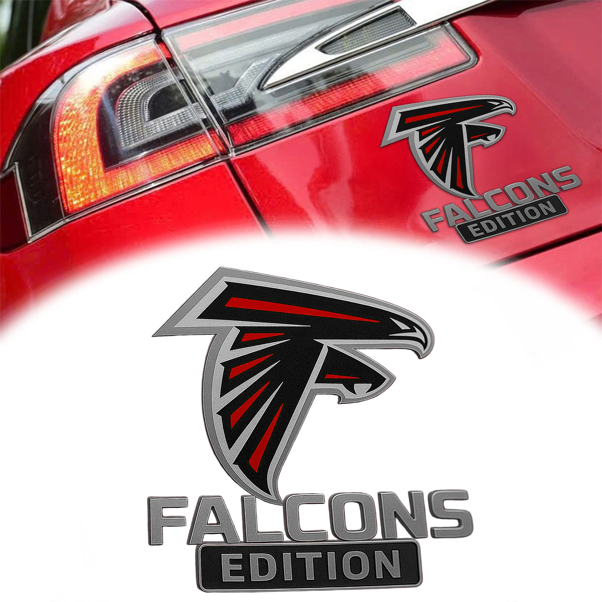 Atlanta Falcons | Premium NFL 3D Car Name Badge HI - Image 2
