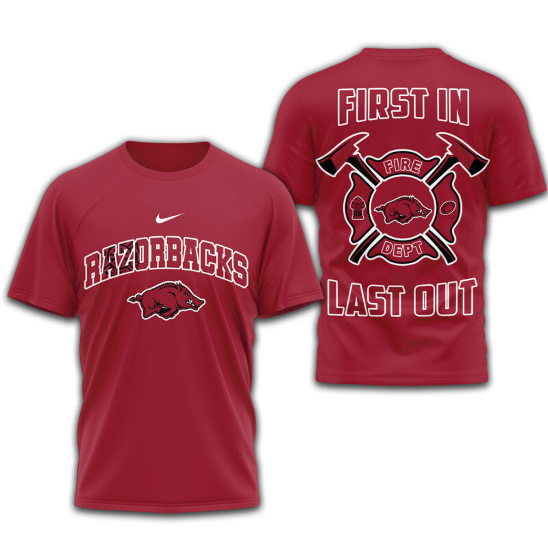 Arkansas Razorbacks | Premium Fire Dept 3D Shirt NCAA TD - Image 3