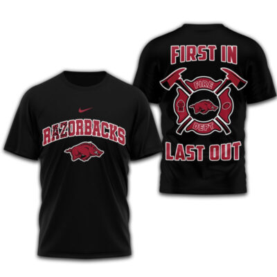 Alternative view of Arkansas Razorbacks | Premium Fire Dept 3D Shirt NCAA TD