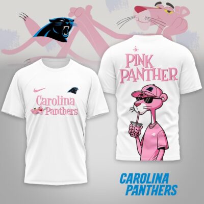 Alternative view of Carolina Panthers | Premium NFL Pink Panther 3D Shirt