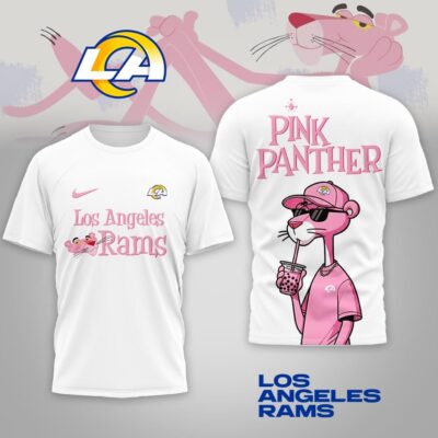 Alternative view of Los Angeles Rams | Premium NFL Pink Panther 3D Shirt