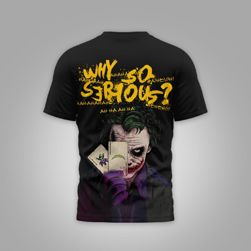 Los Angeles Chargers | Premium NFL Joker Why So Serious 3D Shirt - Image 3
