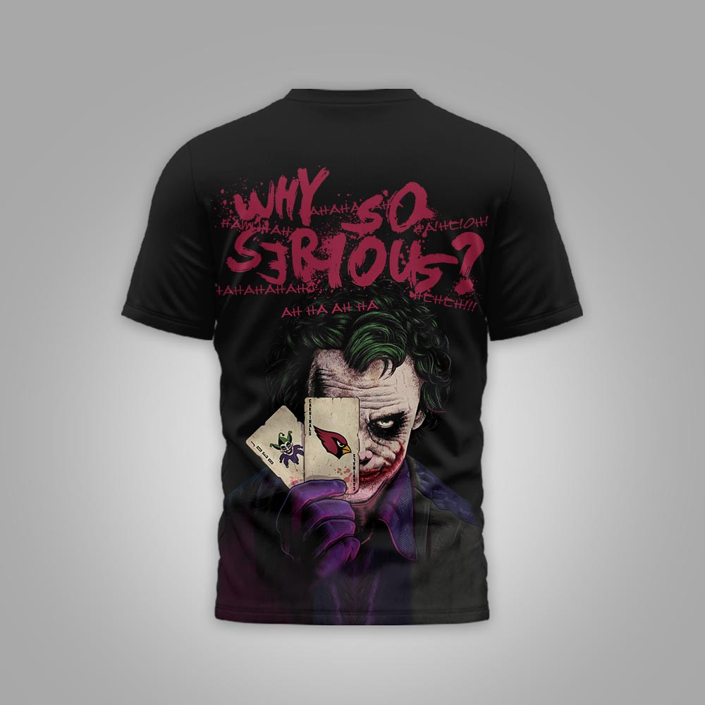 Arizona Cardinals | Premium NFL Joker Why So Serious 3D Shirt - Image 3