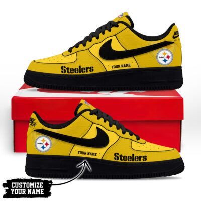 Alternative view of Pittsburgh Steelers | Premium NFL Custom AF1 Shoes NY