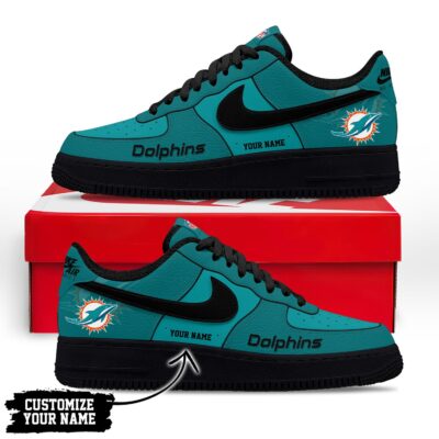 Alternative view of Miami Dolphins | Premium NFL Custom AF1 Shoes NY