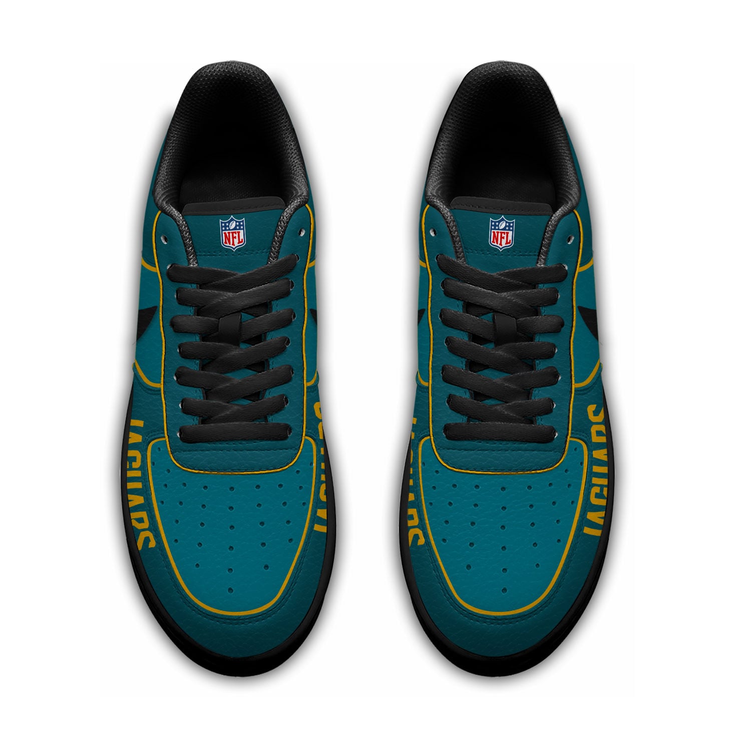 Jacksonville Jaguars | Premium NFL Custom AF1 Shoes NY - Image 3