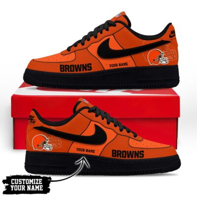 Alternative view of Cleveland Browns | Premium NFL Custom AF1 Shoes NY