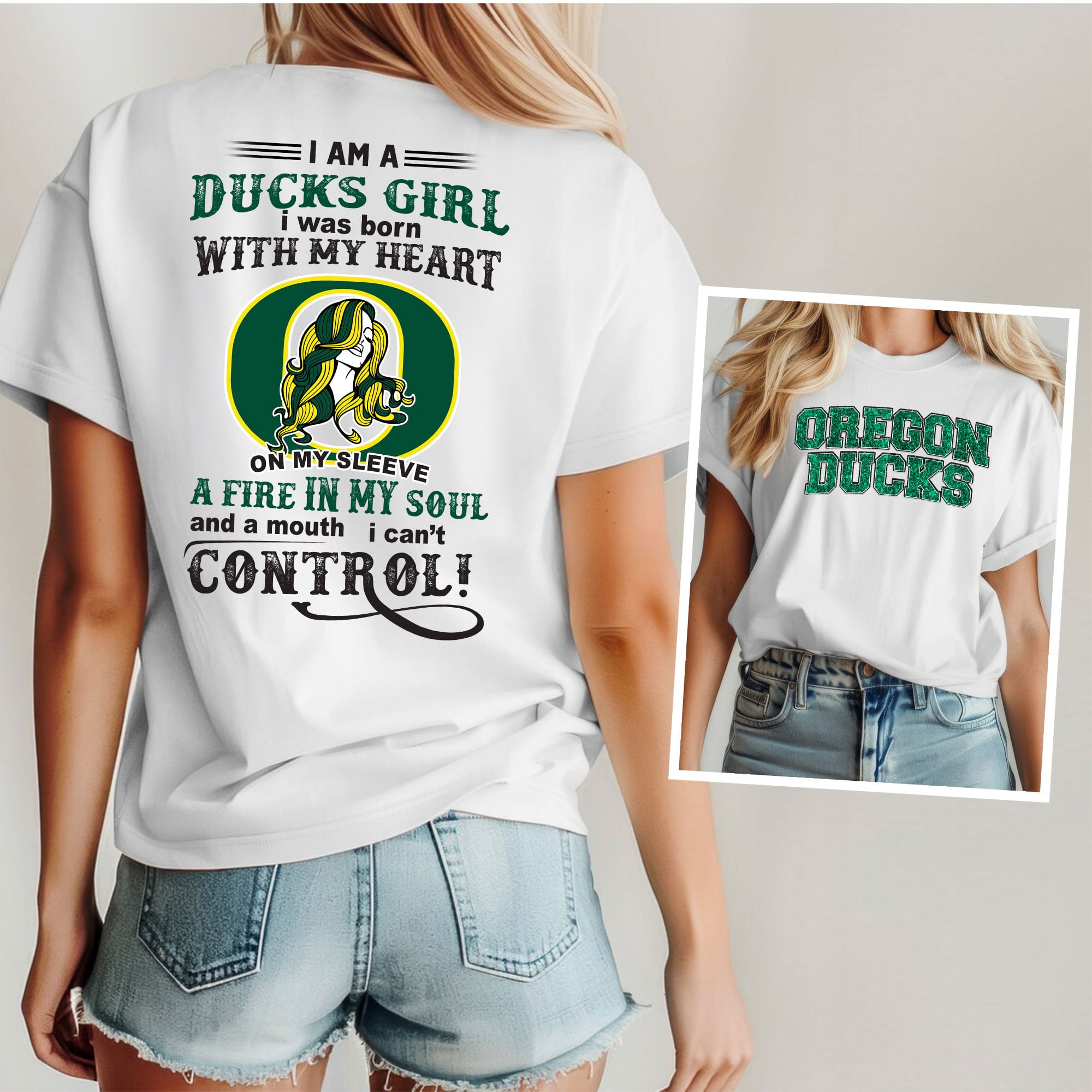 Oregon Ducks | Premium NCAA Girl Fan 3D Shirt