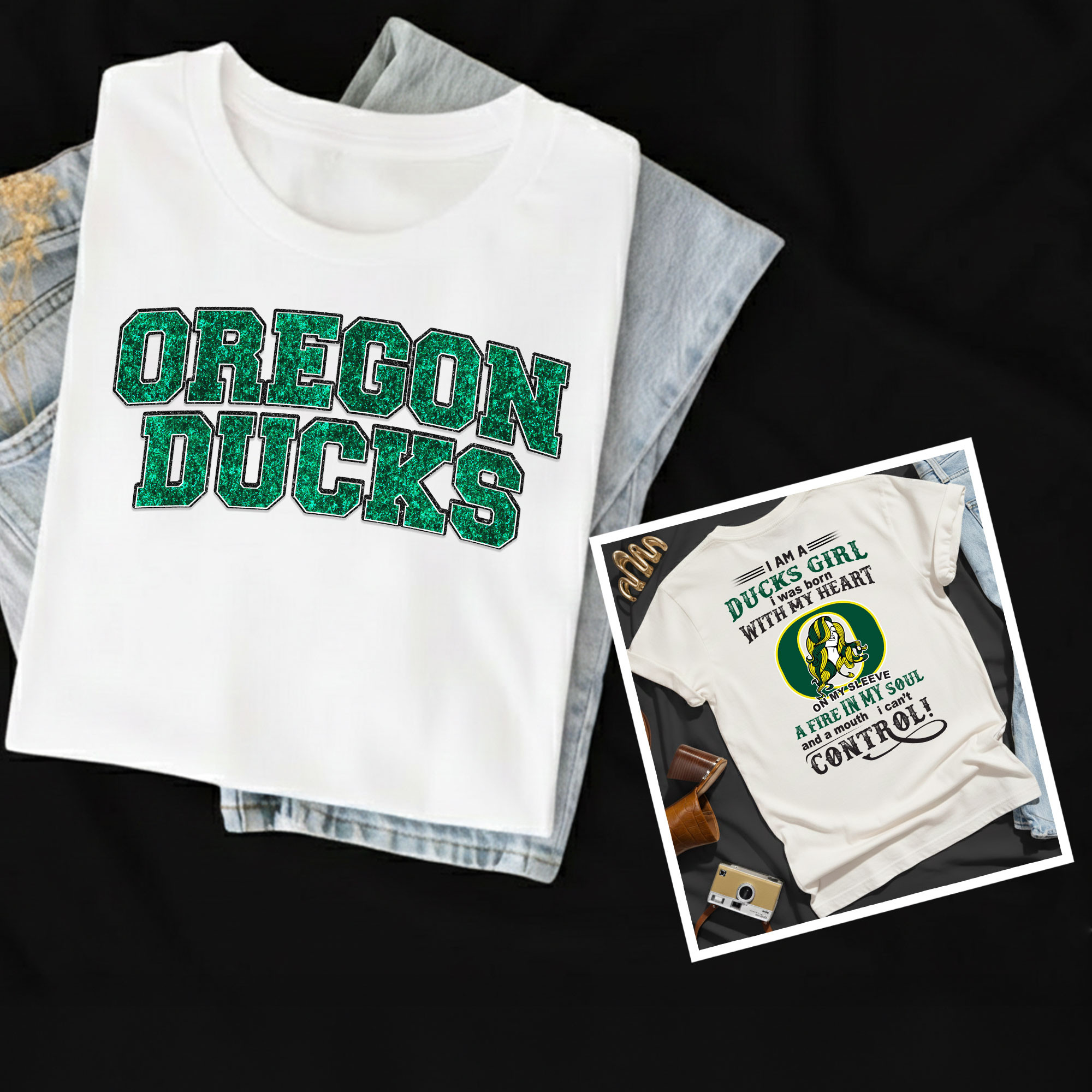 Oregon Ducks | Premium NCAA Girl Fan 3D Shirt - Image 2
