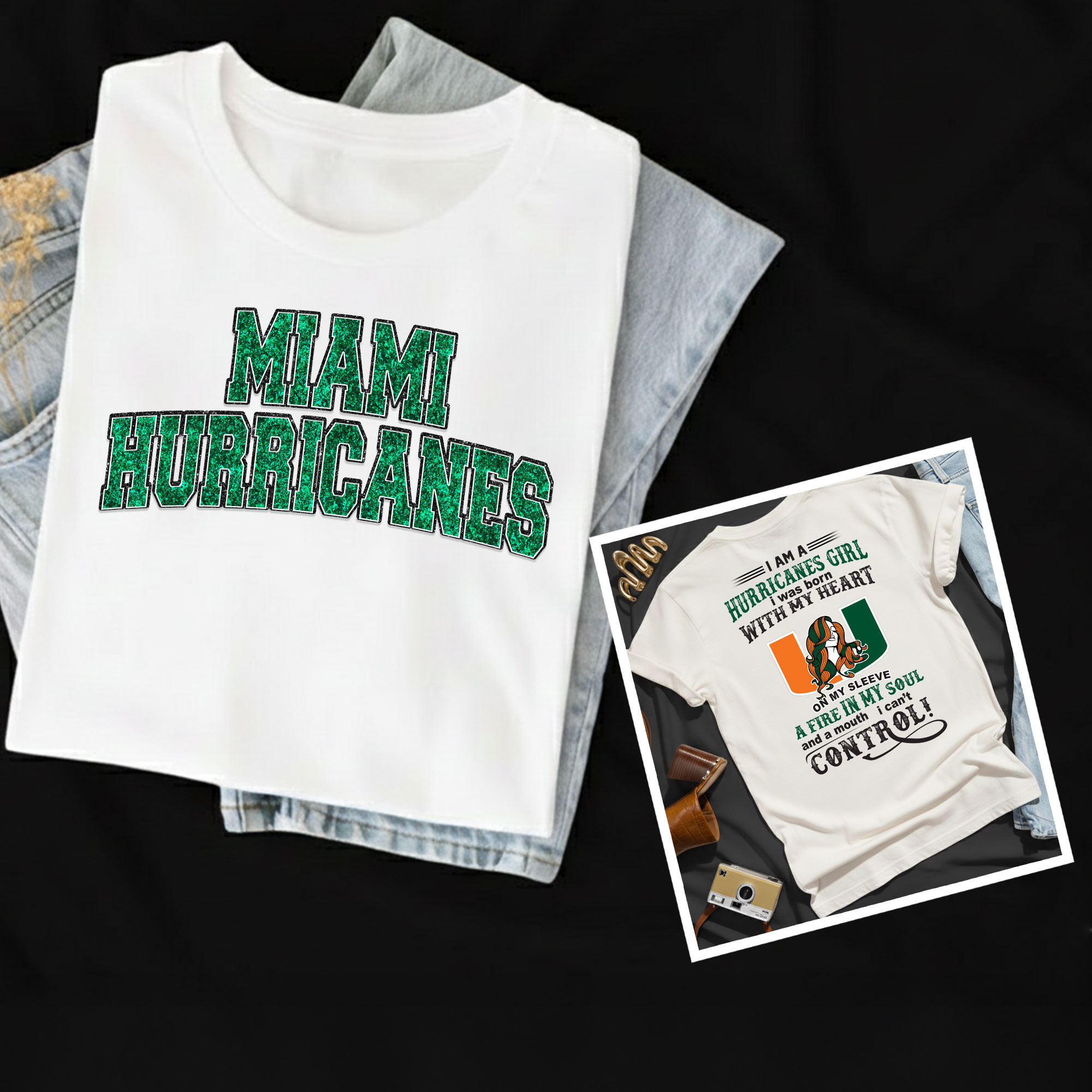 Miami Hurricanes | Premium NCAA Girl Fan 3D Shirt - Image 2
