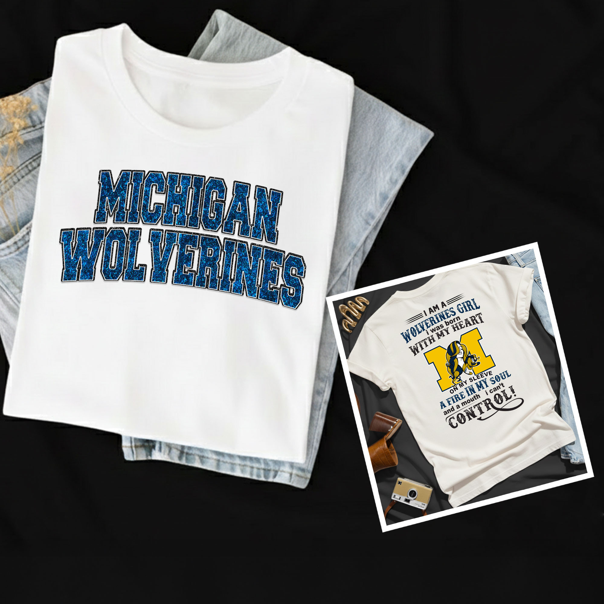 Michigan Wolverines | Premium NCAA Girl Fan 3D Shirt - Image 2