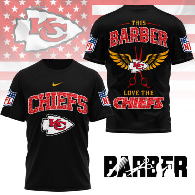 Alternative view of Kansas City Chiefs | Premium NFL Barber Fan 3D Shirt NY