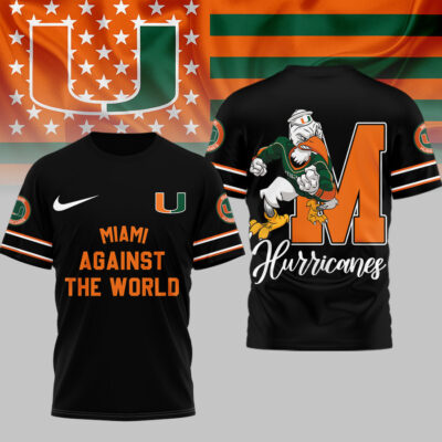 Alternative view of Miami Hurricanes | Premium NCAA My Team Against The World T-shirt