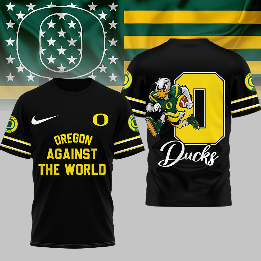 Oregon Ducks | Premium NCAA My Team Against The World T-shirt - Image 2