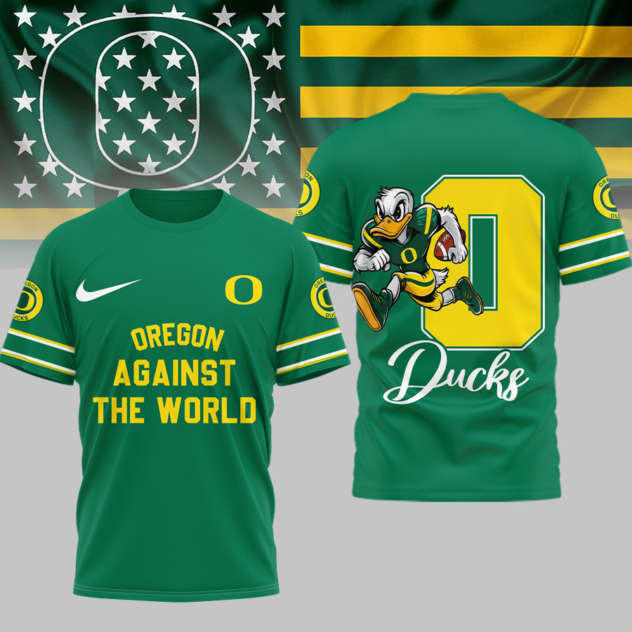 Oregon Ducks | Premium NCAA My Team Against The World T-shirt - Image 3