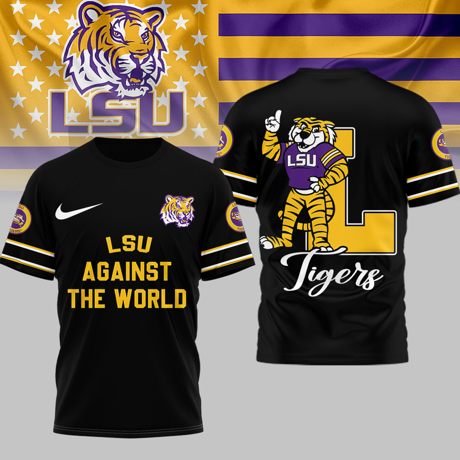 LSU Tigers | Premium NCAA My Team Against The World T-shirt - Image 2