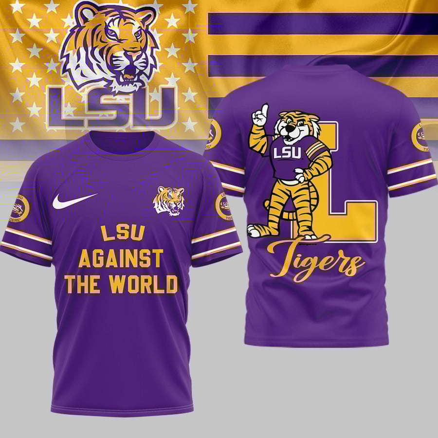 LSU Tigers | Premium NCAA My Team Against The World T-shirt - Image 3