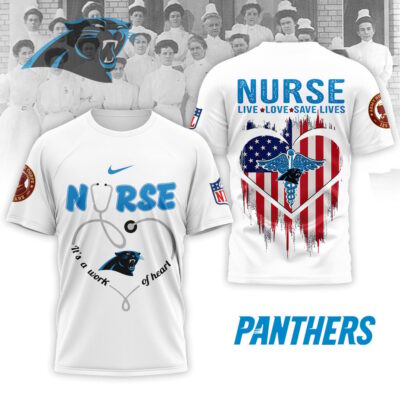 Carolina Panthers | Premium NFL Army Nurse Corps 125th Anniversary 3D Shirt