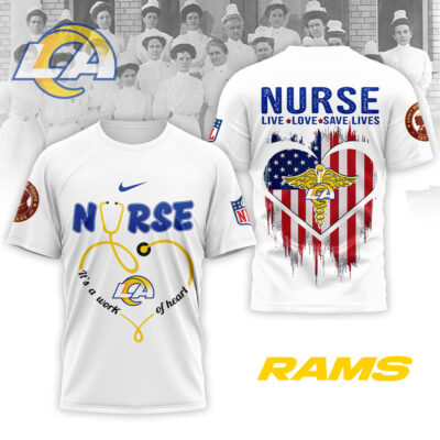 Los Angeles Rams | Premium NFL Army Nurse Corps 125th Anniversary 3D Shirt