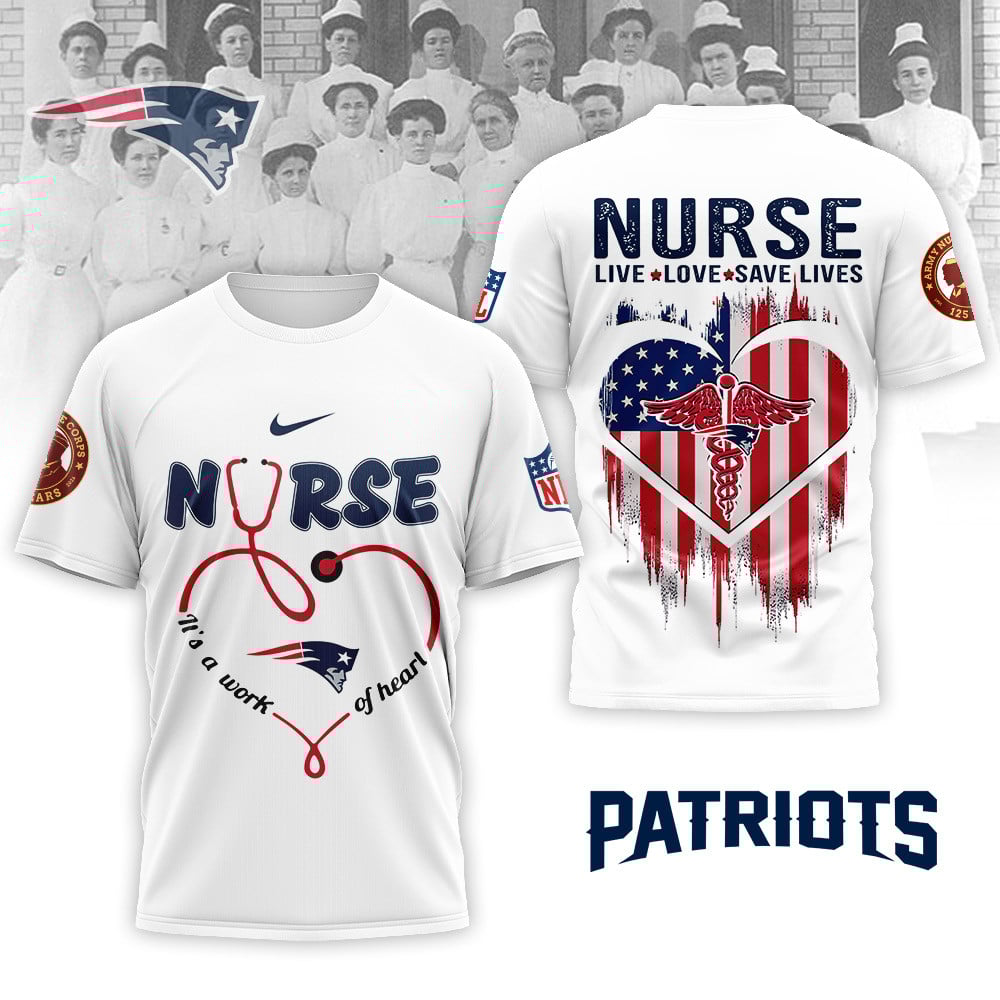New England Patriots | Premium NFL Army Nurse Corps 125th Anniversary 3D Shirt