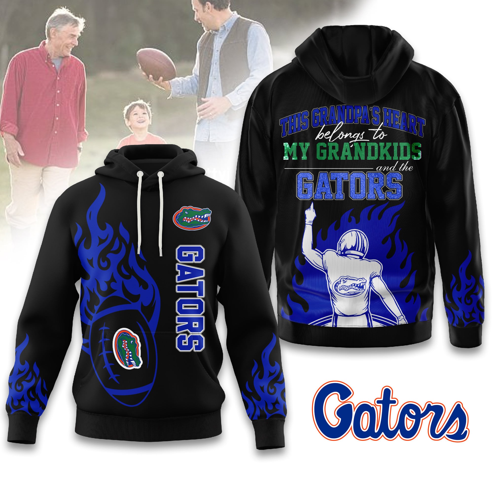 Florida Gators | Premium NCAA Football Grandpa Hoodie