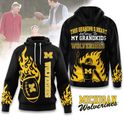Michigan Wolverines | Premium NCAA Football Grandpa Hoodie