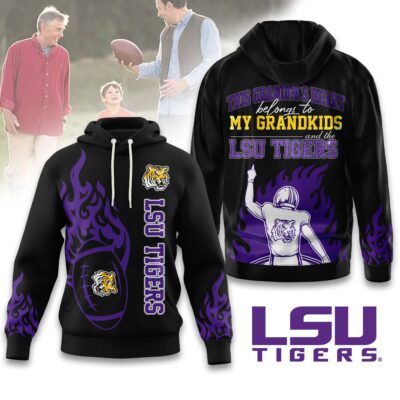 Alternative view of LSU Tigers | Premium NCAA Football Grandpa Hoodie