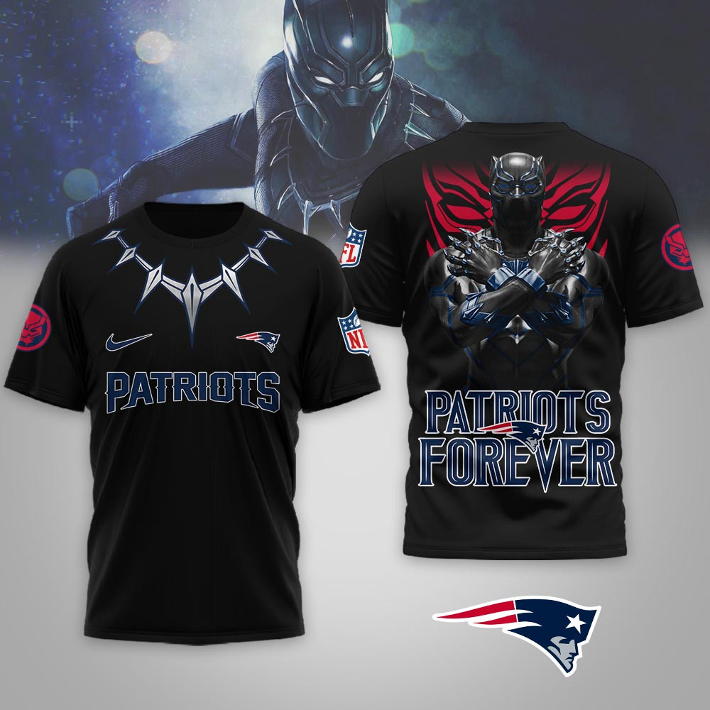 New England Patriots | Premium NFL Black Panther 3D Shirt - Image 2