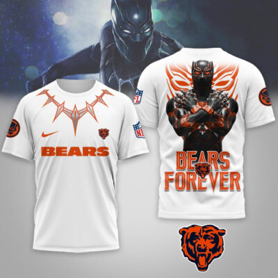 Chicago Bears | Premium NFL Black Panther 3D Shirt