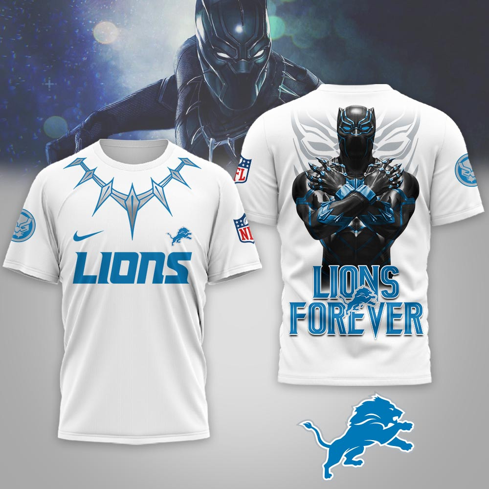 Detroit Lions | Premium NFL Black Panther 3D Shirt