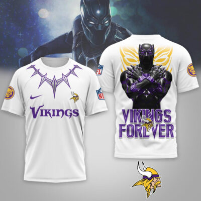 Minnesota Vikings | Premium NFL Black Panther 3D Shirt