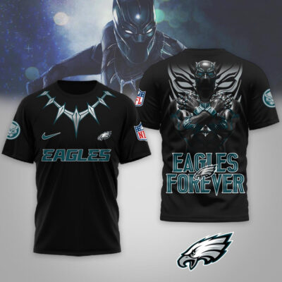 Alternative view of Philadelphia Eagles | Premium NFL Black Panther 3D Shirt