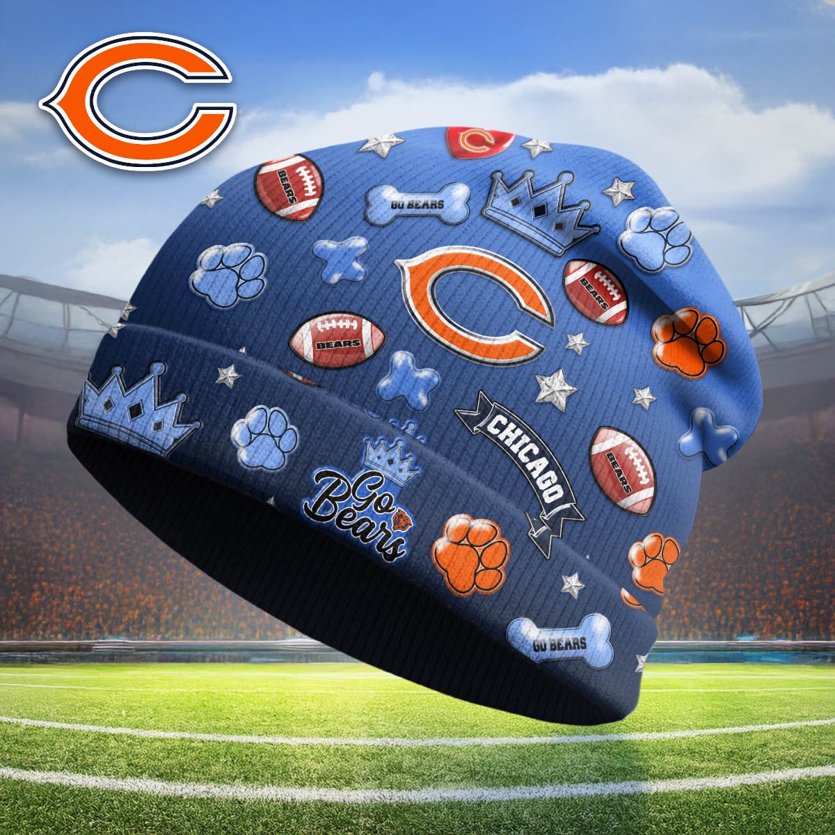 Chicago Bears | Premium NFL Crown Beanie Hat NY