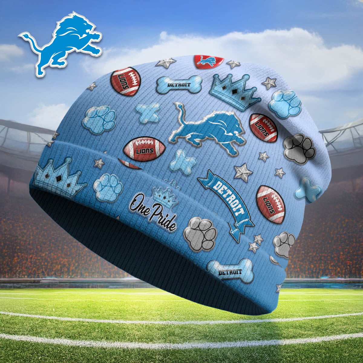 Detroit Lions | Premium NFL Crown Beanie Hat NY