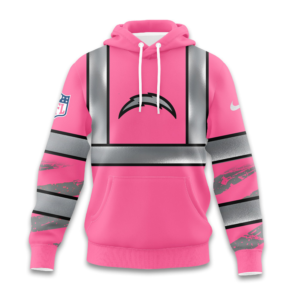 Los Angeles Chargers | Premium NFL Pink High Visibility Hoodie - Image 2