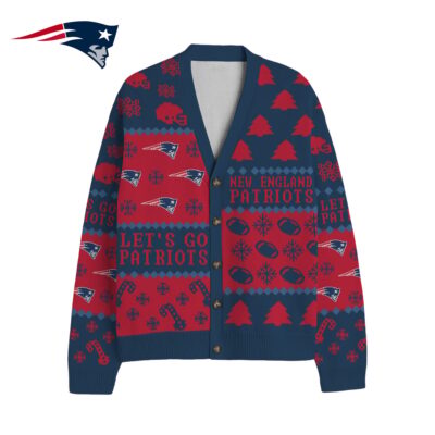 Alternative view of New England Patriots | Premium NFL Cozy V-neck Knitted Fleece Cardigan NY