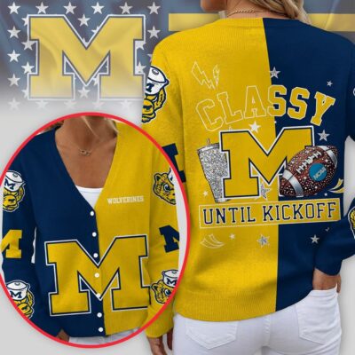 Michigan Wolverines | Premium NCAA Game Day V-neck Cardigan