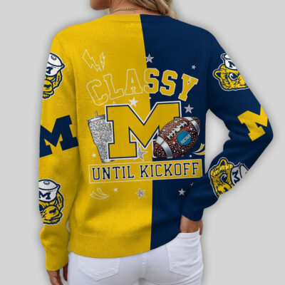 Alternative view of Michigan Wolverines | Premium NCAA Game Day V-neck Cardigan