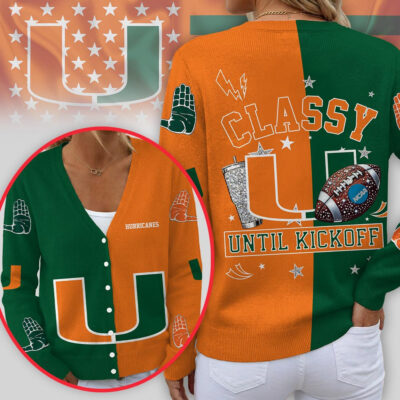 Miami Hurricanes | Premium NCAA Game Day V-neck Cardigan