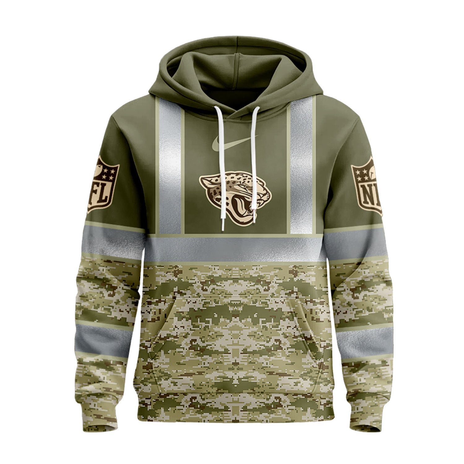 Jacksonville Jaguars | Premium NFL Hi Vis Salute to Service Hoodie NY - Image 2