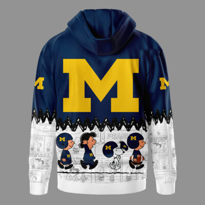 Alternative view of Michigan Wolverines | Premium NCAA Snoopy Peanuts Comic Hoodie