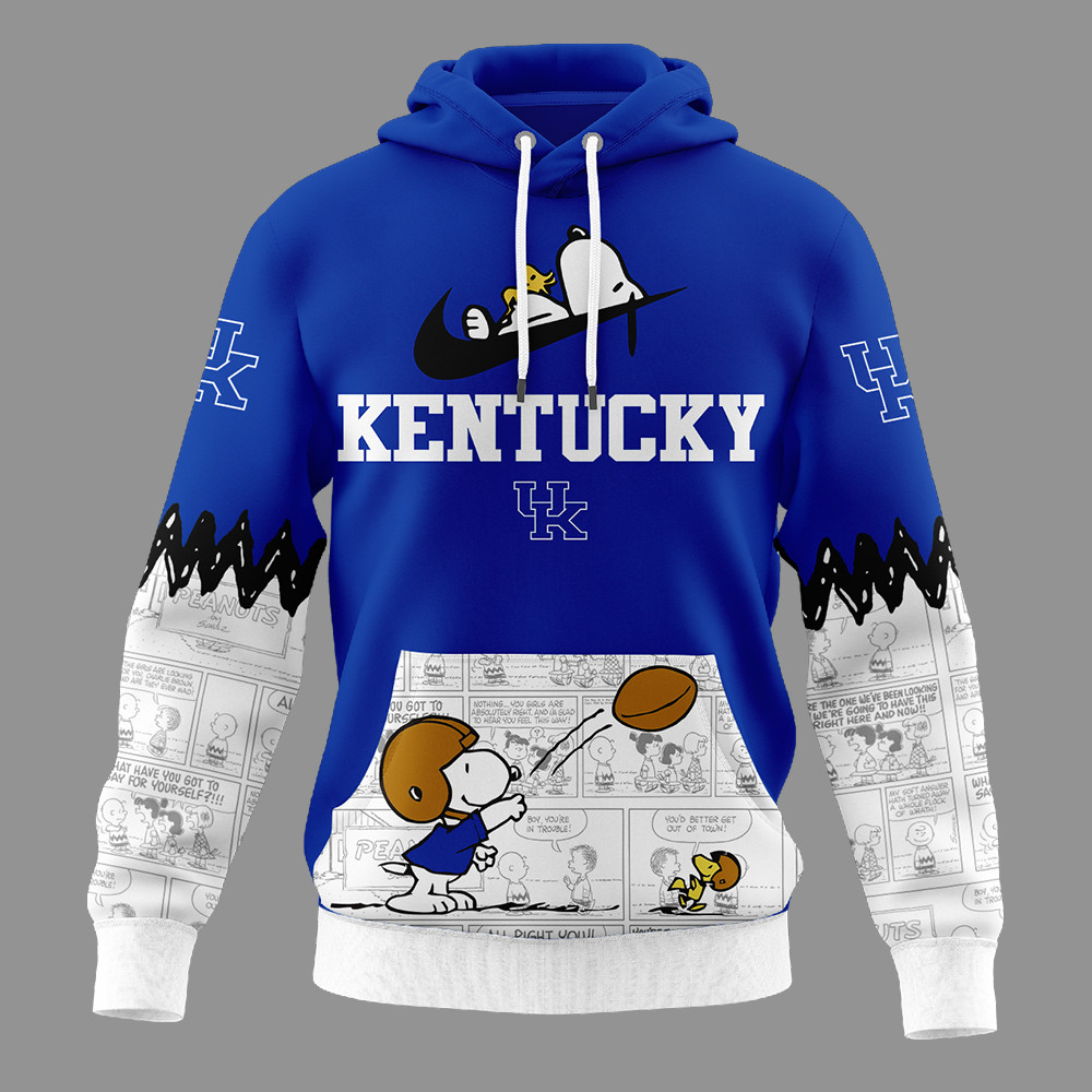 Kentucky Wildcats | Premium NCAA Snoopy Peanuts Comic Hoodie - Image 3