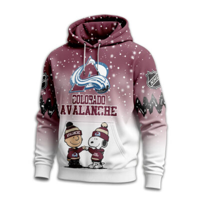 Alternative view of Colorado Avalanche | Premium NHL Peanuts Hoodie