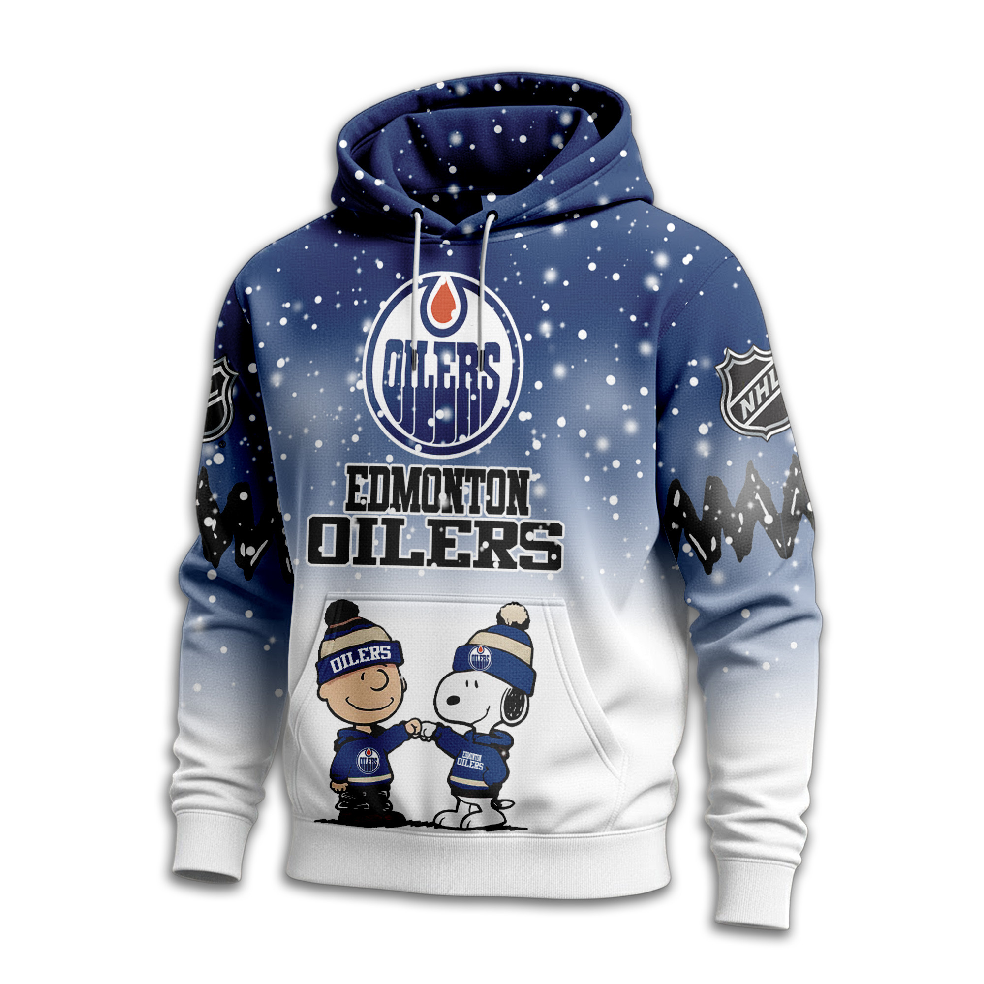 Edmonton Oilers | Premium NHL Peanuts Hoodie - Image 2