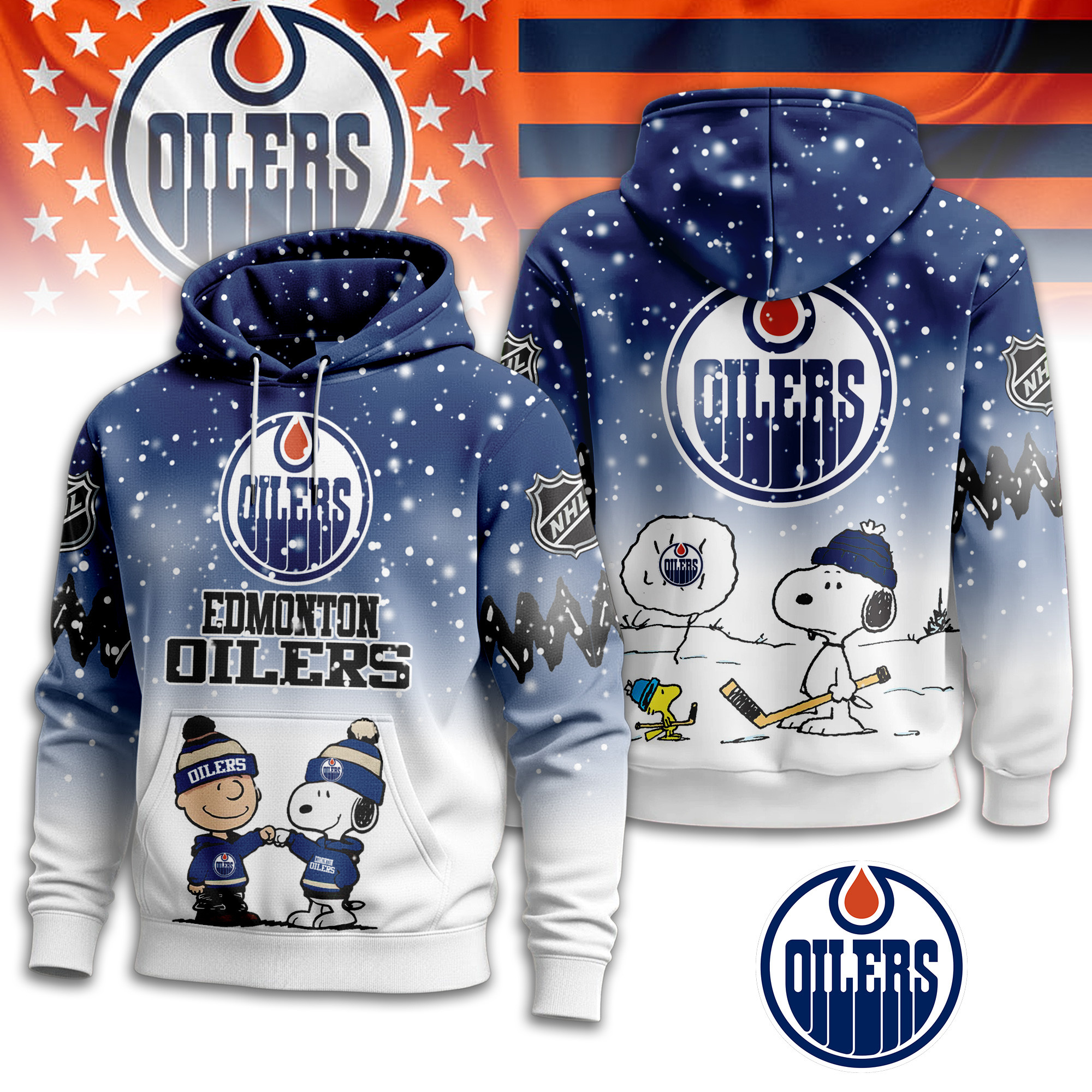 Edmonton Oilers | Premium NHL Peanuts Hoodie