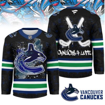 Vancouver Canucks | Premium NHL Graffiti My Team 4 Life Hockey Jersey