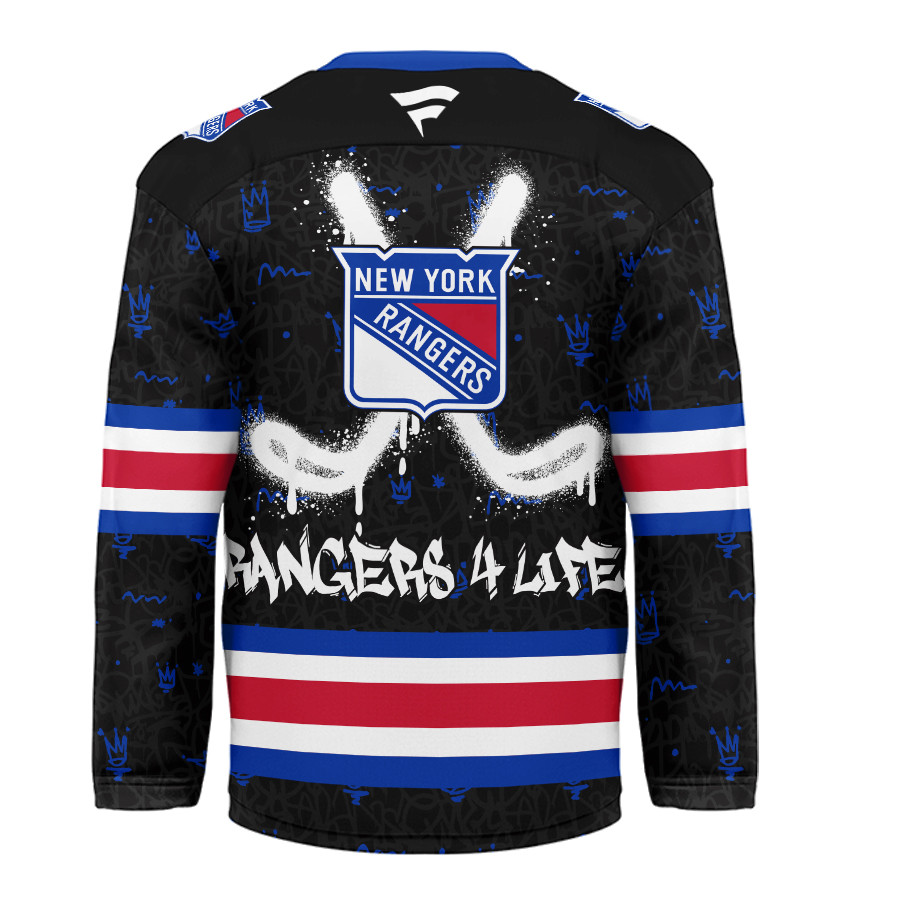 New York Rangers | Premium NHL Graffiti My Team 4 Life Hockey Jersey - Image 2