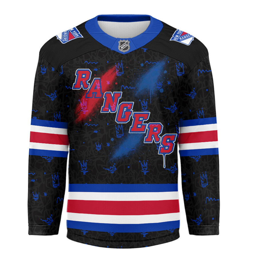 New York Rangers | Premium NHL Graffiti My Team 4 Life Hockey Jersey - Image 3