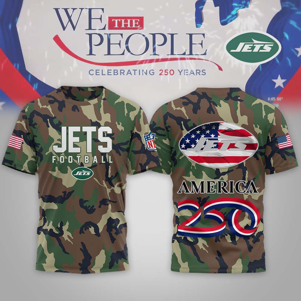 New York Jets | Premium NFL 250 Years of America Camo T-shirt